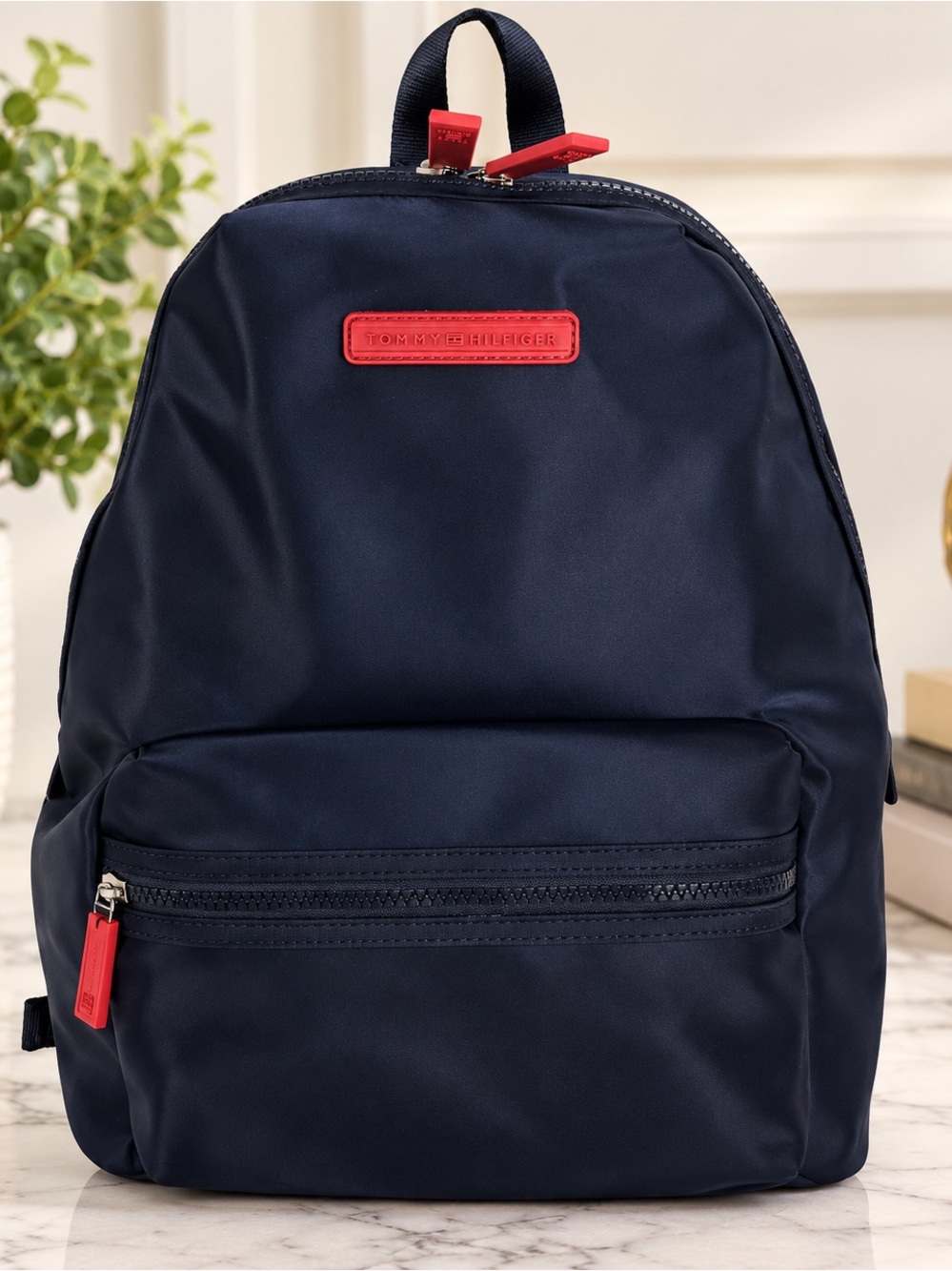 Tommy Hilfiger Navy Backpack with Red Accents